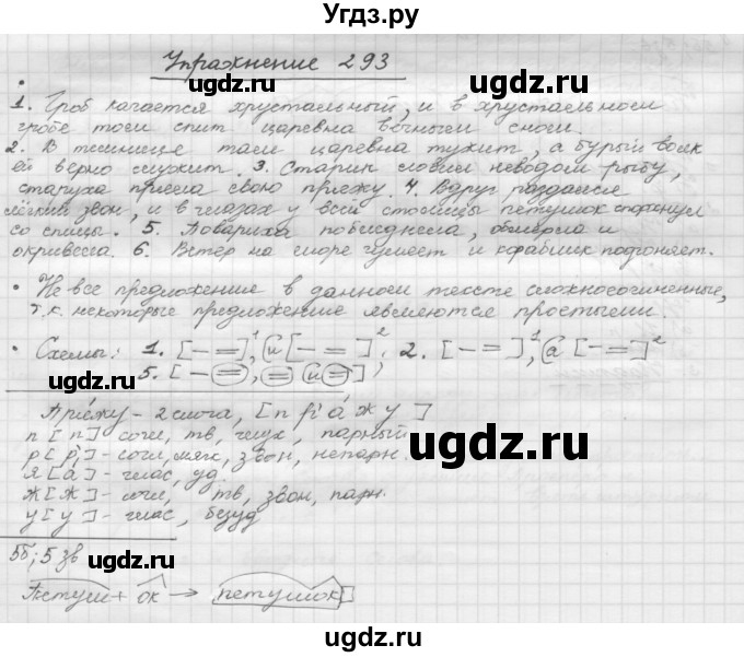 ГДЗ (Решебник) по русскому языку 5 класс Р.Н. Бунеев / упражнение № / 293