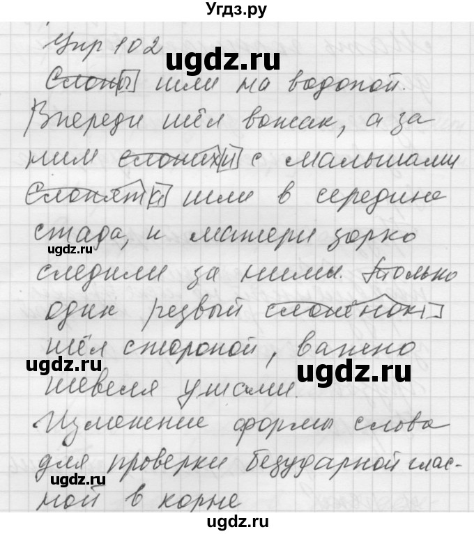 ГДЗ (Решебник) по русскому языку 5 класс (Для обучающихся с интеллектуальными нарушениями) Э. В. Якубовская / упражнение № / 102