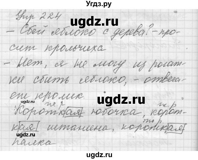 ГДЗ (Решебник) по русскому языку 5 класс (Для обучающихся с интеллектуальными нарушениями) Э. В. Якубовская / упражнение № / 224