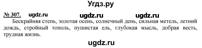 ГДЗ (Решебник) по русскому языку 5 класс Быстрова Е.А. / упражнение № / 307