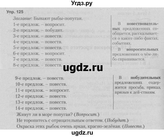 ГДЗ (Решебник №2 к учебнику 2014) по русскому языку 5 класс Л.А. Мурина / часть 1 / упражнение / 125