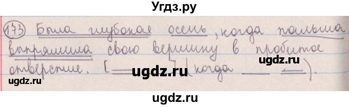 ГДЗ (Решебник №1 к учебнику 2014) по русскому языку 5 класс Л.А. Мурина / часть 1 / упражнение / 173