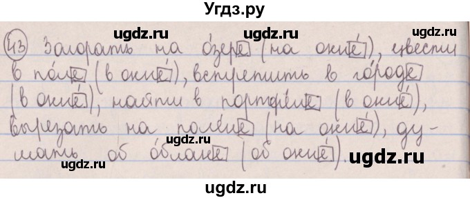 ГДЗ (Решебник №1 к учебнику 2014) по русскому языку 5 класс Л.А. Мурина / часть 2 / упражнение / 43