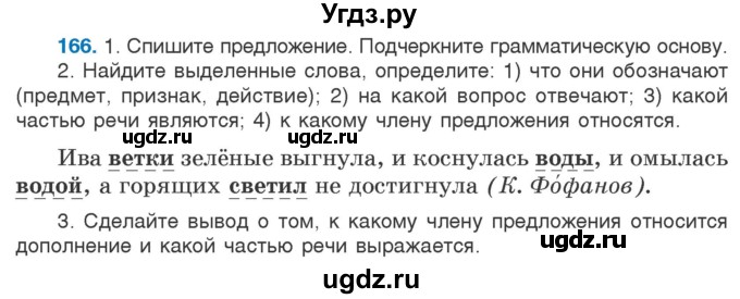 ГДЗ (Учебник) по русскому языку 5 класс Л.А. Мурина / часть 1 / упражнение / 166