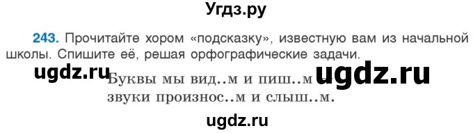 ГДЗ (Учебник) по русскому языку 5 класс Л.А. Мурина / часть 1 / упражнение / 243