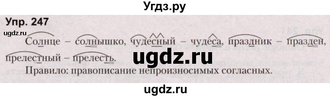 ГДЗ (Решебник №2 к учебнику 2019) по русскому языку 5 класс Л.А. Мурина / часть 1 / упражнение / 247