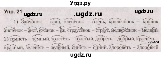 ГДЗ (Решебник №2 к учебнику 2019) по русскому языку 5 класс Л.А. Мурина / часть 2 / упражнение / 21