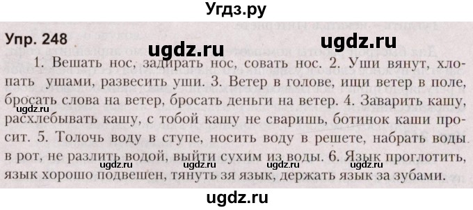 ГДЗ (Решебник №2 к учебнику 2019) по русскому языку 5 класс Л.А. Мурина / часть 2 / упражнение / 248