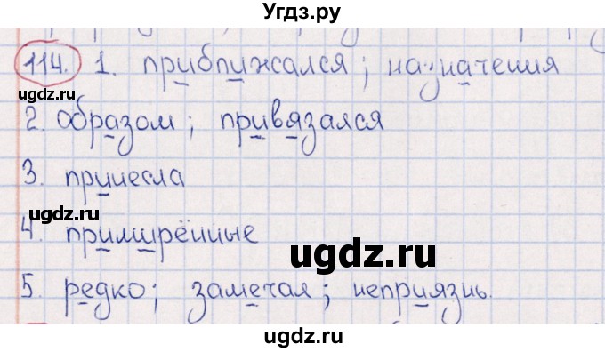 ГДЗ (Решебник) по русскому языку 6 класс (рабочая тетрадь ) Богданова Г.А. / часть 1 / упражнение / 114