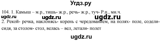 ГДЗ (Решебник к учебнику 2021) по русскому языку 6 класс (Практика) Г.К. Лидман-Орлова / упражнение / 104