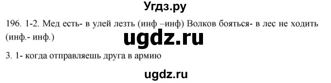 ГДЗ (Решебник к учебнику 2021) по русскому языку 6 класс (Практика) Г.К. Лидман-Орлова / упражнение / 196