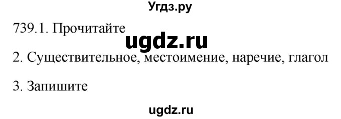 ГДЗ (Решебник к учебнику 2021) по русскому языку 6 класс (Практика) Г.К. Лидман-Орлова / упражнение / 739