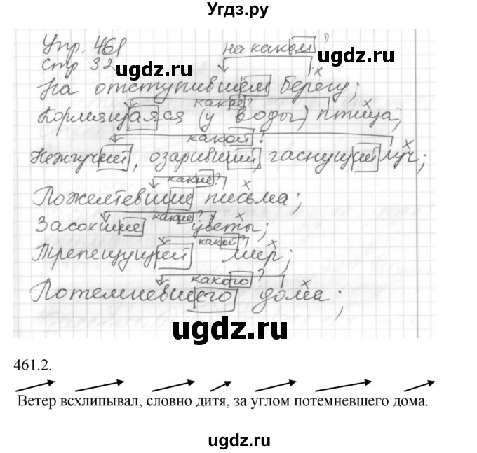 ГДЗ (Решебник №1) по русскому языку 6 класс С.И. Львова / упражнение номер / 461(продолжение 2)