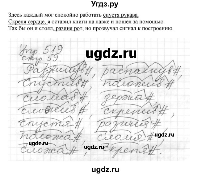 ГДЗ (Решебник №1) по русскому языку 6 класс С.И. Львова / упражнение номер / 519(продолжение 2)