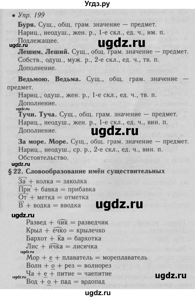 ГДЗ (Решебник №2) по русскому языку 6 класс С.И. Львова / упражнение номер / 199