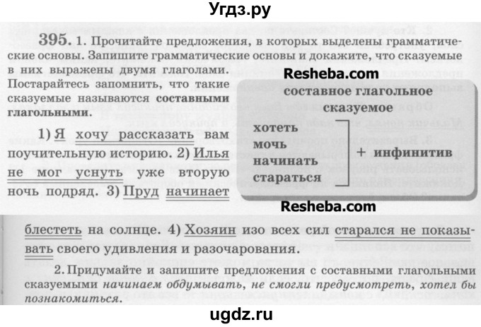 ГДЗ (Учебник) по русскому языку 6 класс С.И. Львова / упражнение номер / 395