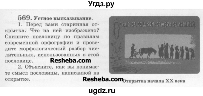 ГДЗ (Учебник) по русскому языку 6 класс С.И. Львова / упражнение номер / 569