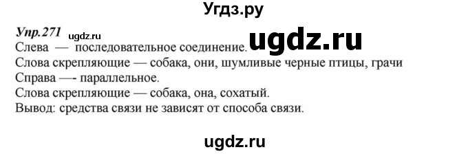 ГДЗ (Решебник к учебнику 2015) по русскому языку 6 класс М.М. Разумовская / упражнение / 271