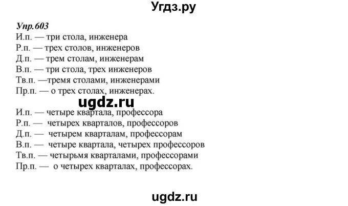 ГДЗ (Решебник к учебнику 2015) по русскому языку 6 класс М.М. Разумовская / упражнение / 603