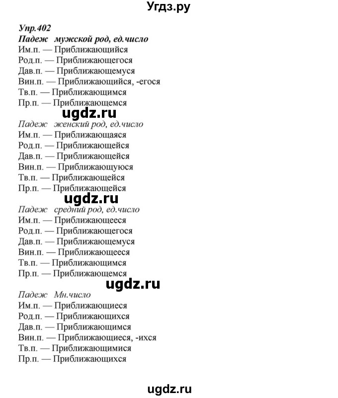 ГДЗ (Решебник к учебнику 2015) по русскому языку 6 класс М.М. Разумовская / упражнение / 402