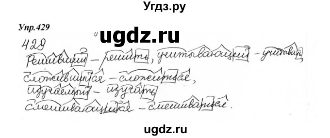ГДЗ (Решебник к учебнику 2015) по русскому языку 6 класс М.М. Разумовская / упражнение / 429