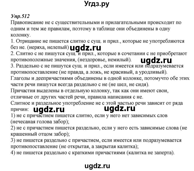 ГДЗ (Решебник к учебнику 2015) по русскому языку 6 класс М.М. Разумовская / упражнение / 512