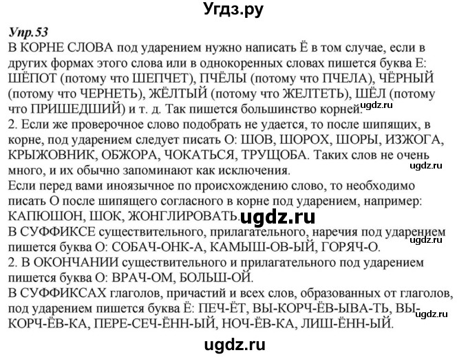 ГДЗ (Решебник к учебнику 2015) по русскому языку 6 класс М.М. Разумовская / упражнение / 53