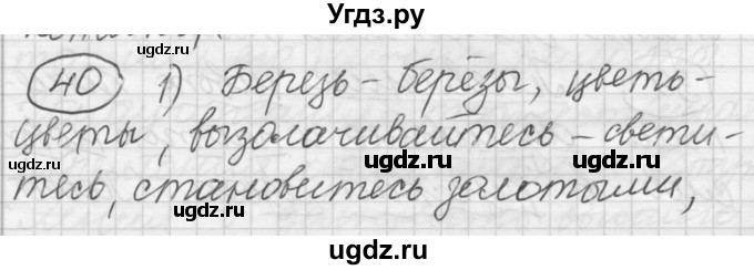 ГДЗ (Решебник) по русскому языку 7 класс Шмелев А.Д. / глава 2 номер / 40