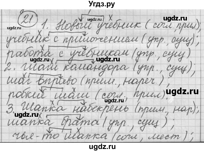 ГДЗ (Решебник) по русскому языку 7 класс Шмелев А.Д. / глава 5 номер / 21