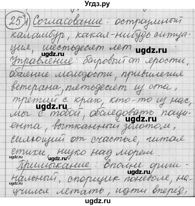 ГДЗ (Решебник) по русскому языку 7 класс Шмелев А.Д. / глава 5 номер / 25