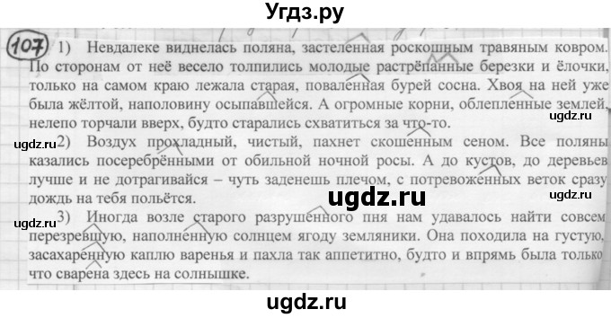 ГДЗ (Решебник к старому учебнику) по русскому языку 7 класс Л. М. Рыбченкова / упражнение / 107