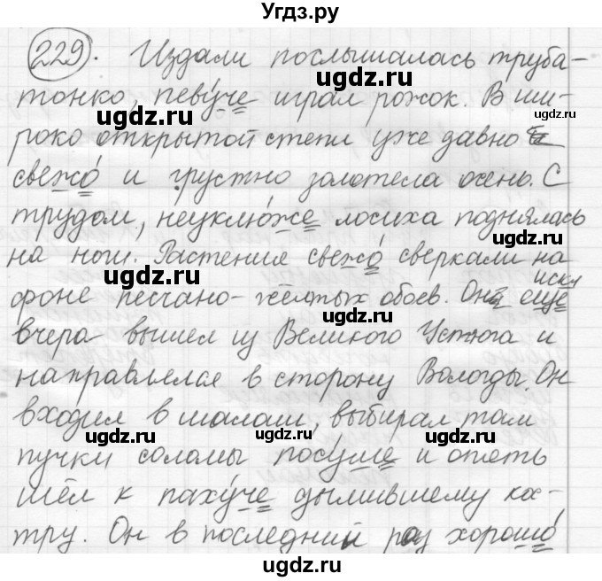 ГДЗ (Решебник к старому учебнику) по русскому языку 7 класс Л. М. Рыбченкова / упражнение / 229