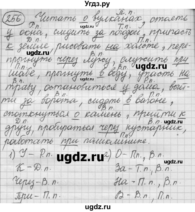 ГДЗ (Решебник к старому учебнику) по русскому языку 7 класс Л. М. Рыбченкова / упражнение / 256