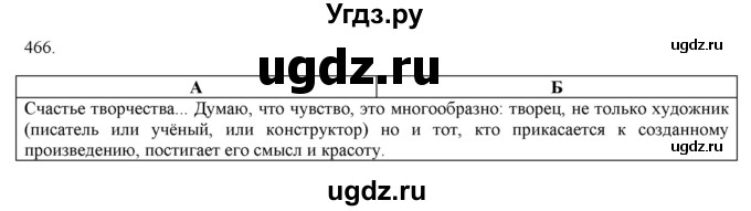 ГДЗ (Решебник к новому учебнику) по русскому языку 7 класс Л. М. Рыбченкова / упражнение / 466