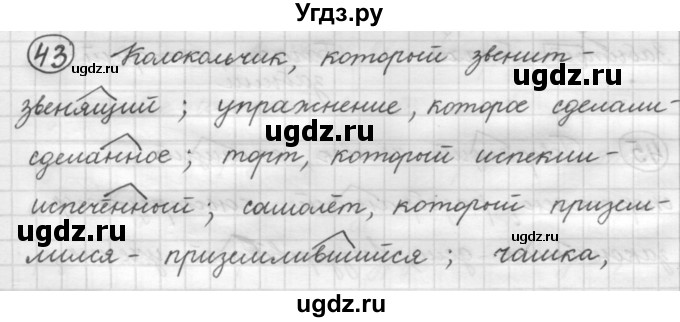ГДЗ (Решебник 2016) по русскому языку 7 класс Л. М. Рыбченкова / упражнение / 43