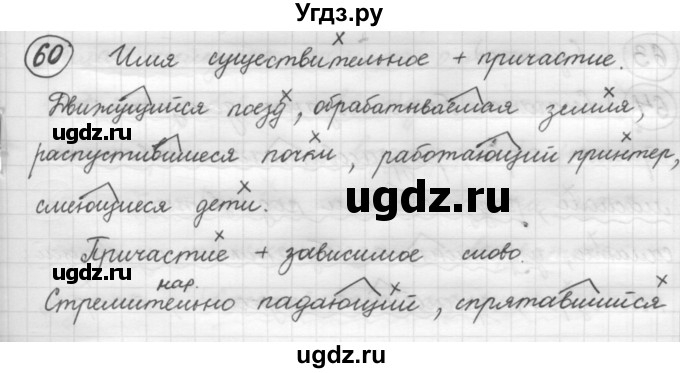ГДЗ (Решебник 2016) по русскому языку 7 класс Л. М. Рыбченкова / упражнение / 60