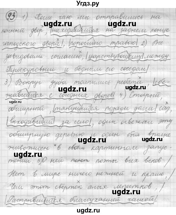 ГДЗ (Решебник 2016) по русскому языку 7 класс Л. М. Рыбченкова / упражнение / 93