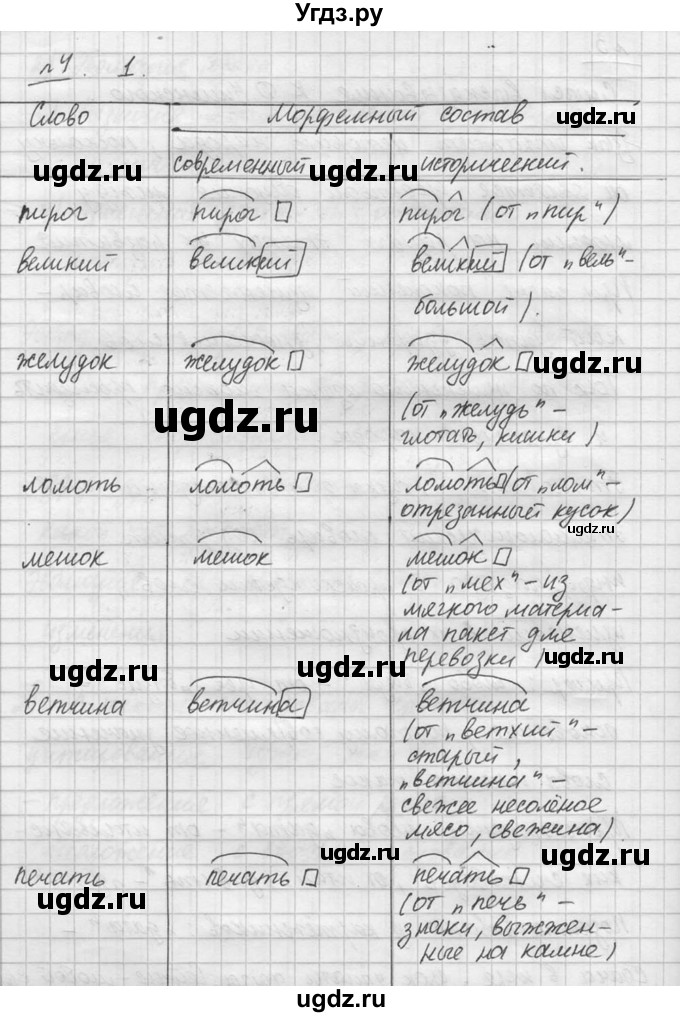 ГДЗ (решебник №3) по русскому языку 7 класс С.И. Львова / номер упражнения / 4