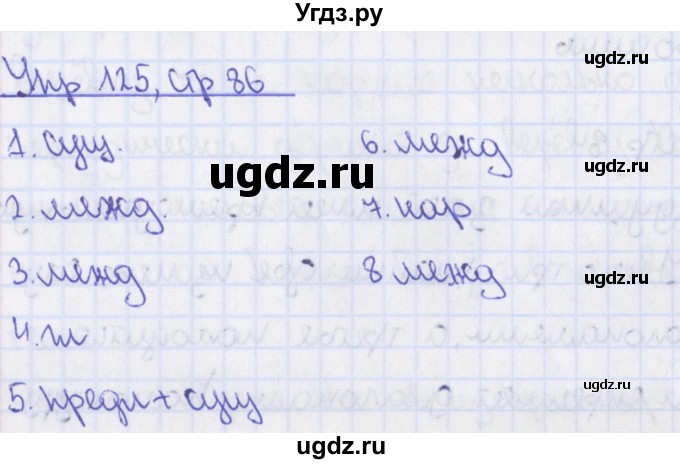 ГДЗ (Решебник №1) по русскому языку 7 класс (рабочая тетрадь) Ефремова Е.А. / упражнение номер / 125