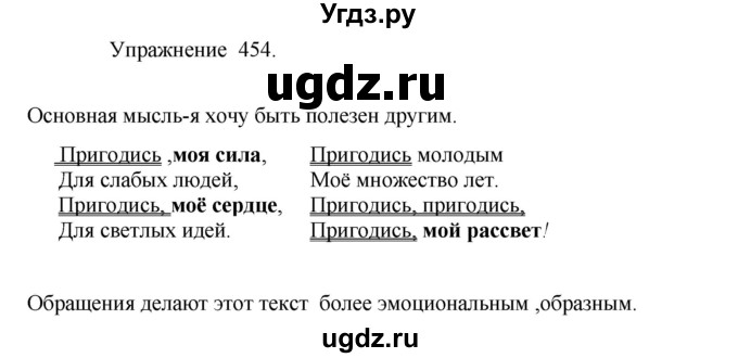 ГДЗ (Решебник к учебнику 2017) по русскому языку 8 класс (практика) Ю.С. Пичугов / упражнение / 454