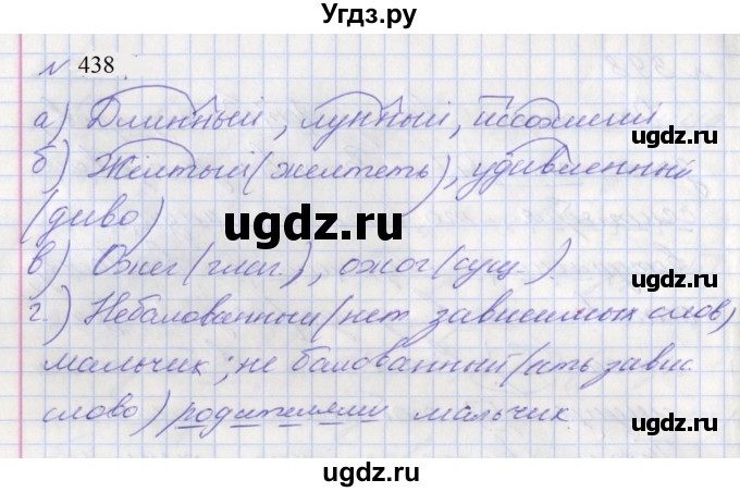 ГДЗ (Решебник к учебнику 2022) по русскому языку 8 класс (практика) Ю.С. Пичугов / упражнение / 438