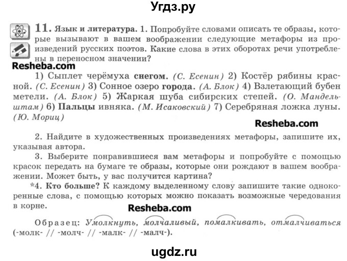 ГДЗ (Учебник) по русскому языку 8 класс С.И. Львова / упражнение номер / 11