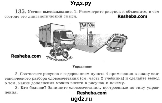 ГДЗ (Учебник) по русскому языку 8 класс С.И. Львова / упражнение номер / 135