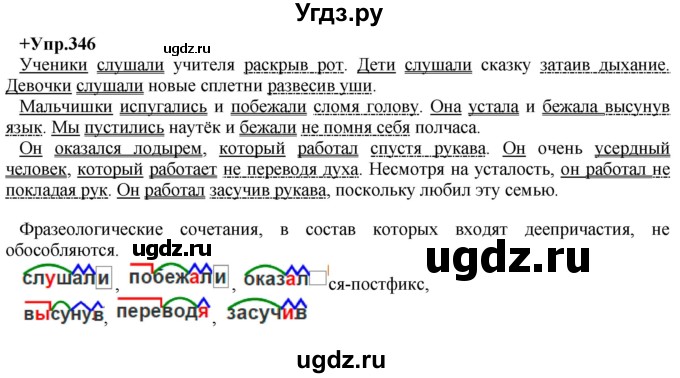 ГДЗ (Решебник) по русскому языку 8 класс М.М. Разумовская / упражнение / 346