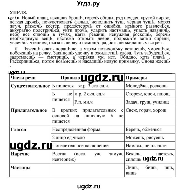 ГДЗ (Решебник к учебнику 2018) по русскому языку 8 класс С.Г. Бархударов / упражнение / 18