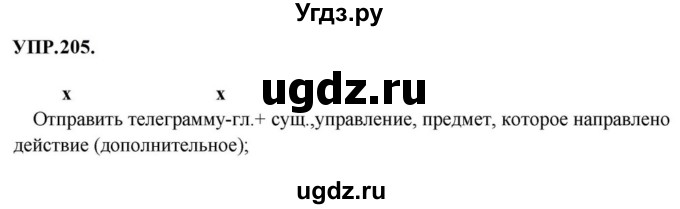 ГДЗ (Решебник к учебнику 2023) по русскому языку 8 класс С.Г. Бархударов / упражнение / 205