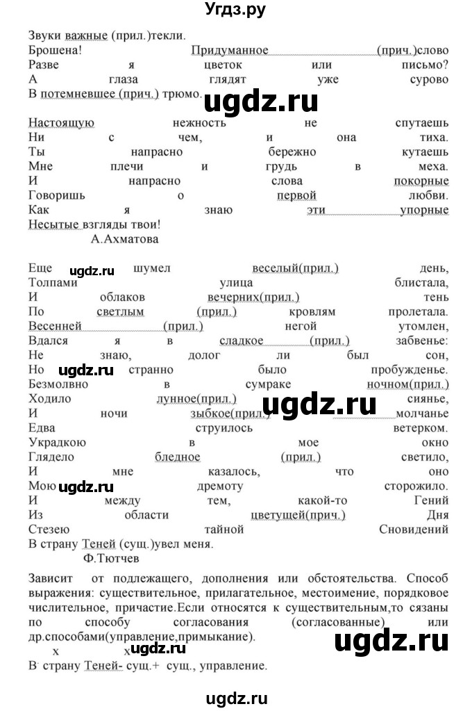 ГДЗ (Решебник к учебнику 2023) по русскому языку 8 класс С.Г. Бархударов / упражнение / 215(продолжение 2)