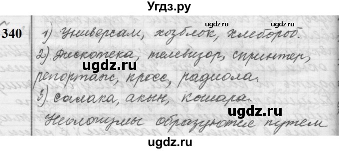 ГДЗ (Решебник к учебнику 2022) по русскому языку 9 класс (Практика) Ю.С. Пичугов / упражнение / 340