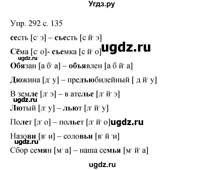 ГДЗ (Решебник к учебнику 2015) по русскому языку 9 класс С.Г. Бархударов / упражнение / 292