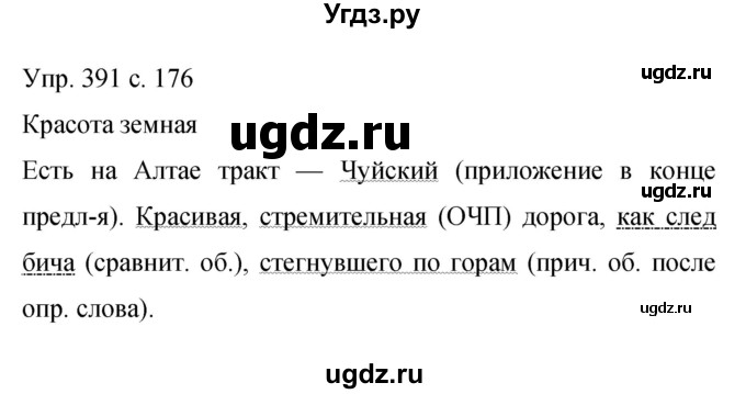 ГДЗ (Решебник к учебнику 2015) по русскому языку 9 класс С.Г. Бархударов / упражнение / 391